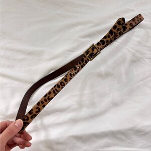 Leather Leopard Print Adjustable Women’s Belt